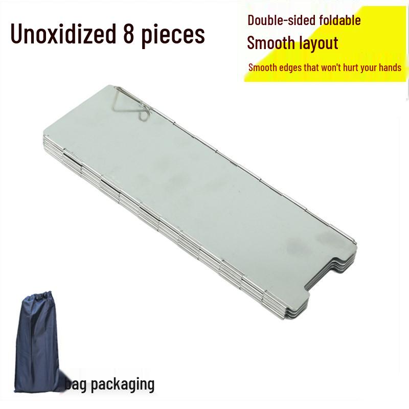 Outdoor Ultra-Light Aluminum Alloy Windshield for Folding Stove - 8/10 Pieces