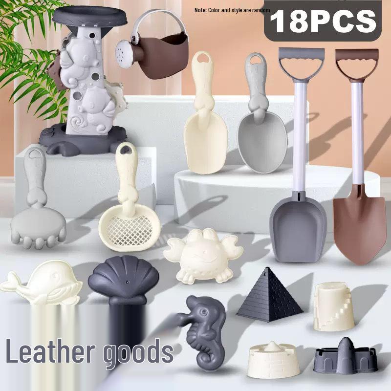 Interactive Educational Beach Toy Set: Ocean Sand Molds, Sprinkler, Shovel, Sand Timer, and Water Play Kit