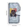 Cool Pug Pattern Long Wallet Fashion Multi Card Slot Zipper Purse for Daily Use