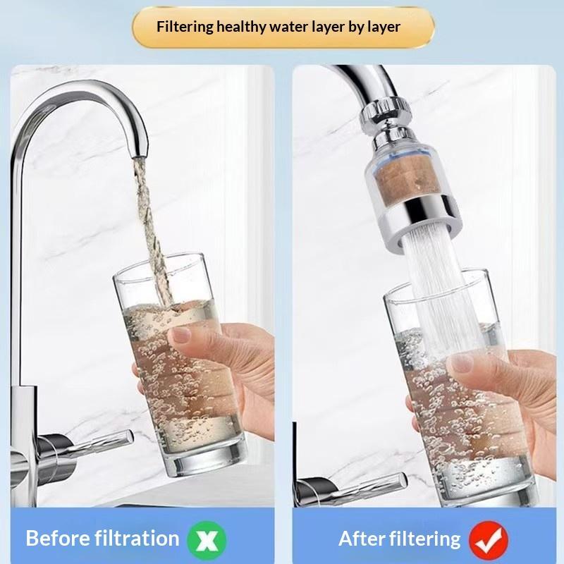 360° Rotatable Water Purifier Filter Tap Universal Leakproof Faucet Water Filter for Kitchen Bathroom Shower Household Use