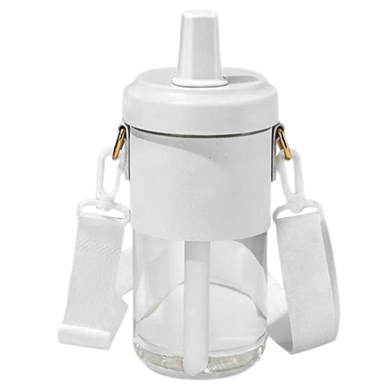 

Convenient Cup with Crossbody Handle Easy Carrying Large Capacity Plastic Water Bottle Detachable Straw Drinking Cups