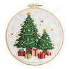 Christmas DIY Embroidery Needlepoint Starter Kits with Pattern Cotton Needles & Instruction DIY Cross Stitch Kits for Beginners
