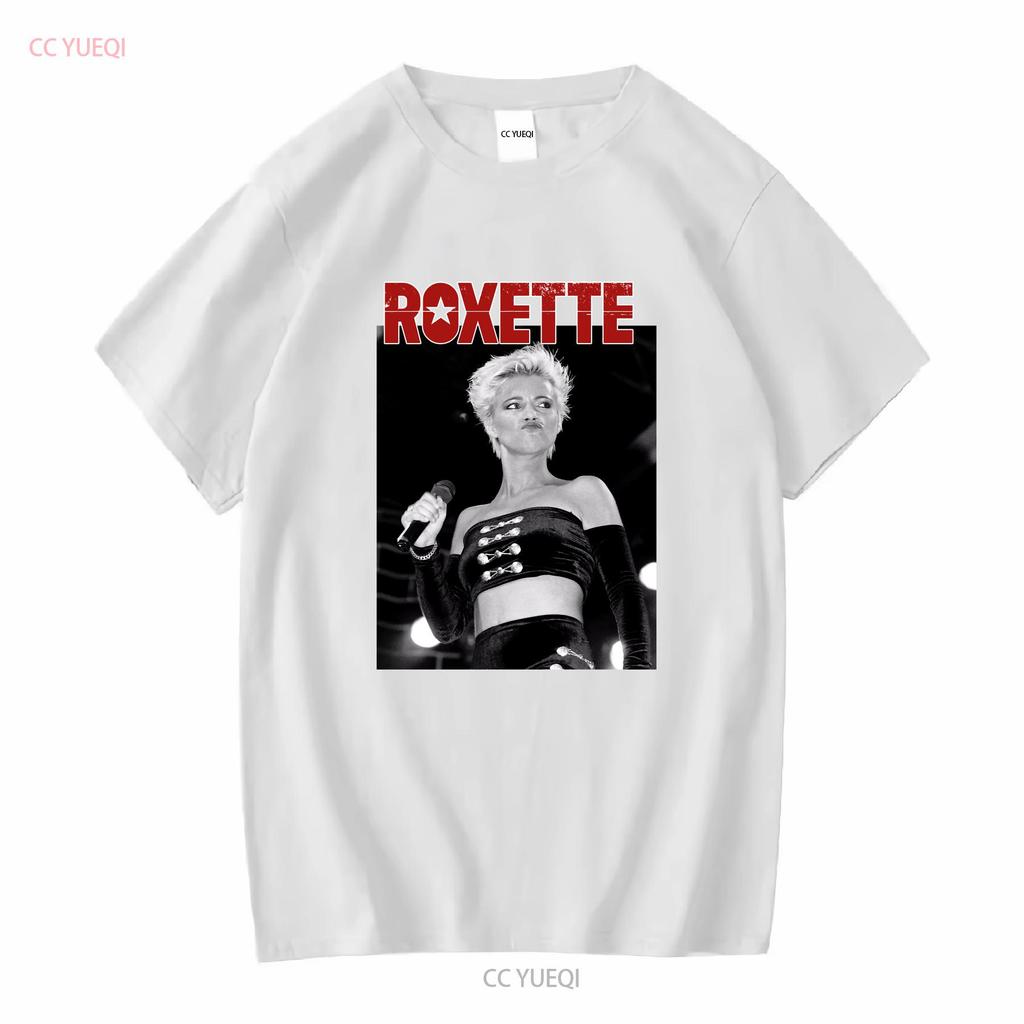 Vtg Roxette En Concierto Algodón Pesado S 5xl Camiseta Negra Mm661 Mangas Largas O Cortas Lavado Vintage Elegante Suave Transpirable