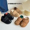 Babyschneestiefel 2025 Winter neue Jungen und Mädchen Fake Split-Toe Brotschuhe Klettverschluss verdicktes Samt Kinder Baumwollschuhe