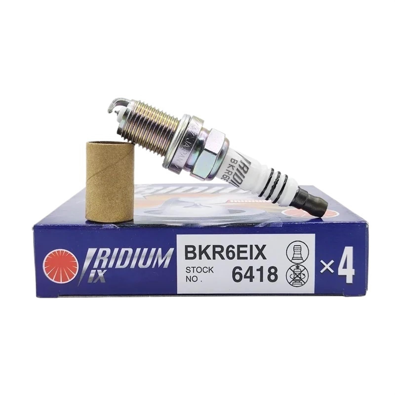 4/6 шт. BKR6EIX 6418 Иридиевая свеча зажигания подходит для Volvo Porsche BMW Suzuki BKR6EIX-6418 Автоаксессуары (6 штук) One size