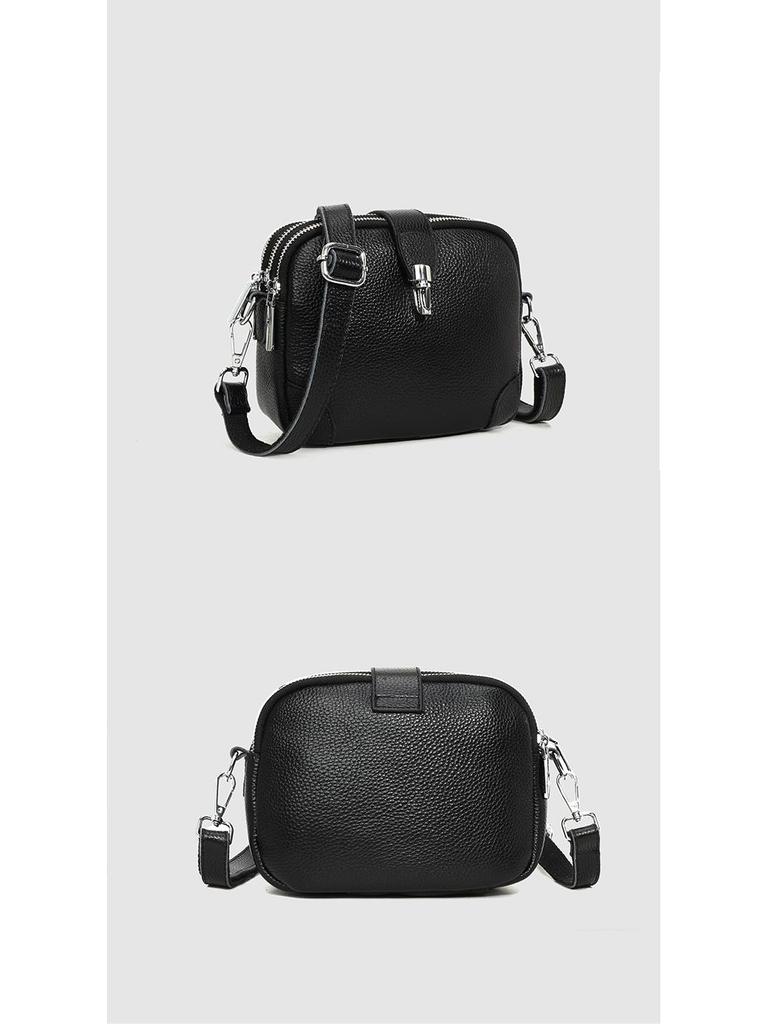 2024 New Fashion Women's Cowhide Lychee Grain Leather Crossbody Bag