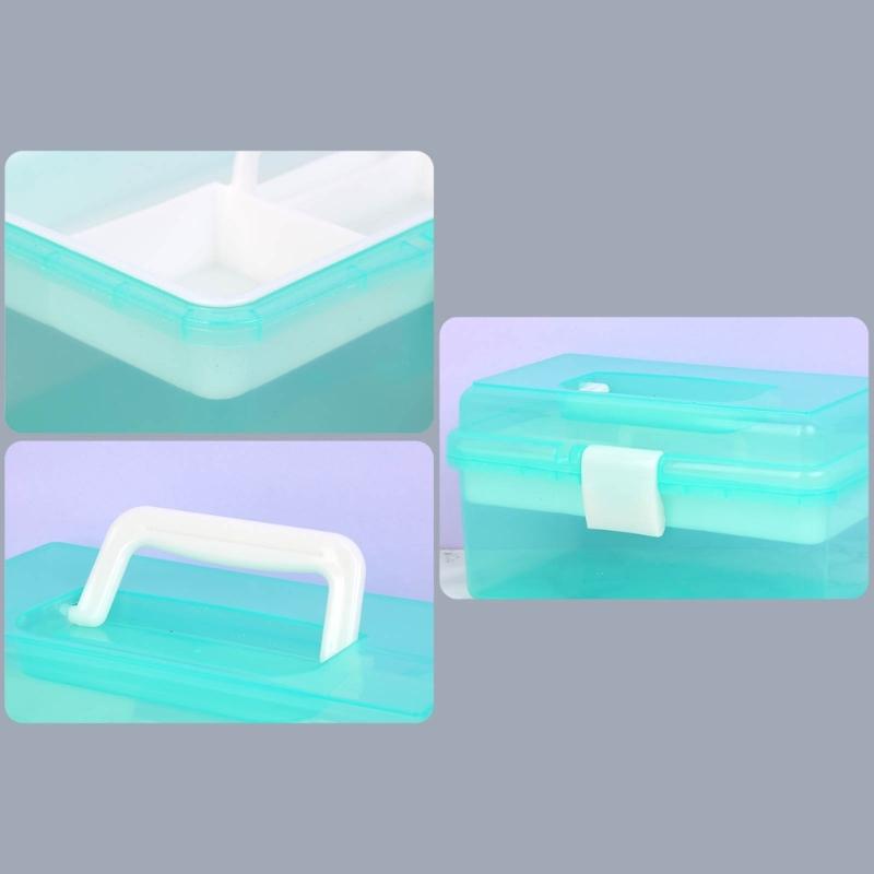 Plastic Storage Box with Tray Nail Art Organizer Toy Storing and Organising Case