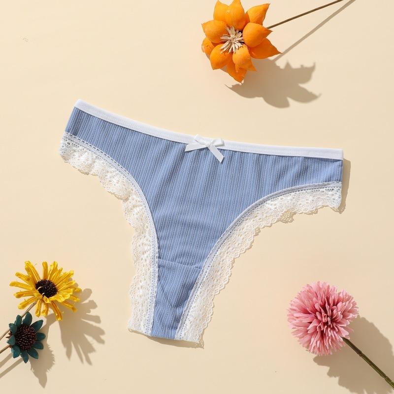 Women's New Spring and Summer Breathable Comfortable Belly Low Waist Thong Underwear