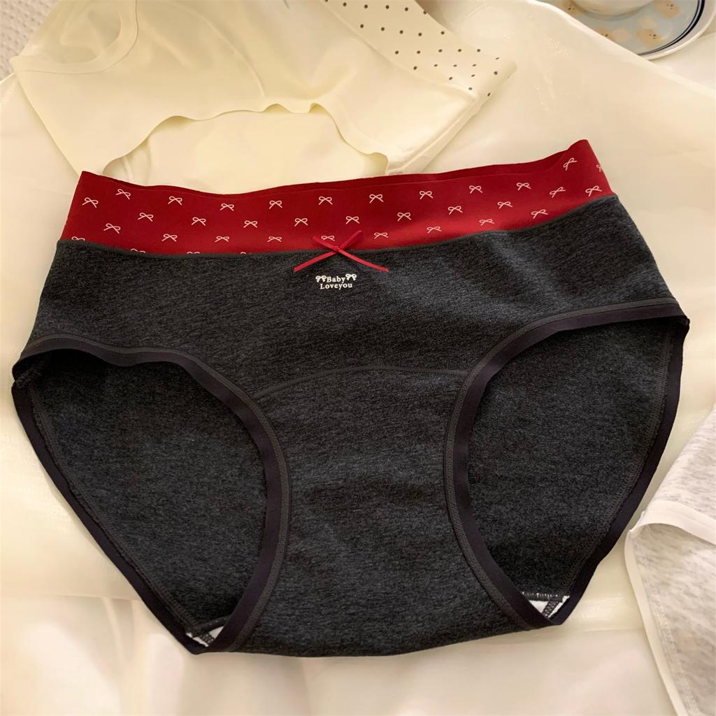 Girls Spring and Autumn Sweet All Match Splicing Cotton 10A Extension Antibacterial Crotch Triangle Briefs