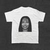 Free Thug Halftone Portrait T-Shirt for Men Classic Hip-Hop Activist Graphic Tee Retro RapStreetwear Short Sleeve Casual Top