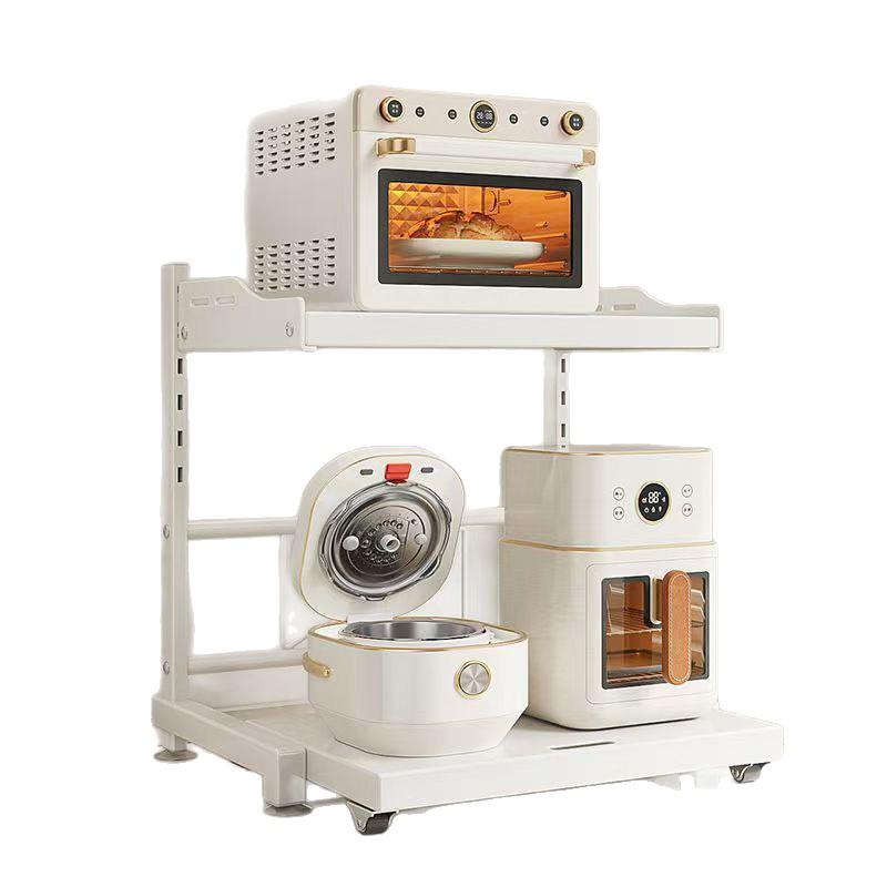 Multi-Functional Kitchen Microwave and Rice Cooker Storage Rack