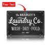Personalized Custom Text Laundry Wash Dry Fold Metal Tin Sign