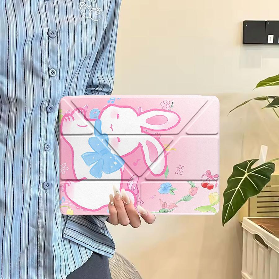 Holder Cover Tablet Case For iPad Pro 11th 10th 9th 8th 7th 12.9inch Mini 6 7 Pro 2025 Air 4 5 M3 M2 1 2 M4 11inch Cute Cartoon