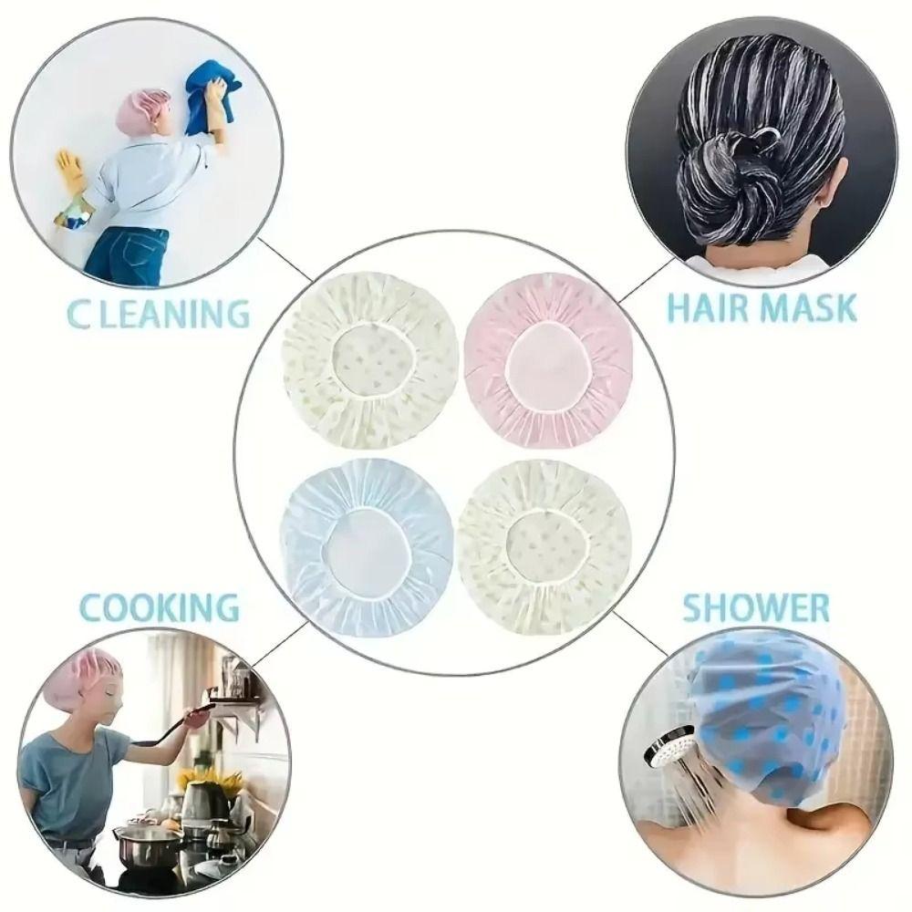 Dustproof Shower Cap Oil-proof Dry Hair Cap Durable Waterproof Bathing Cap Long Hair Shower