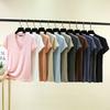 Plus size L to 6XL Modal V-Neck T-shirt Short sleeved Tees Women Ultra-thin Layering Top solid color base layer tops