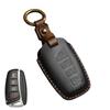Car Handmade Leather Key Case Holder For Hyundai Grand Santa Fe 3 DM IX45 IX35 Genesis DH Grandeur Azera HG Equus 2013 2014