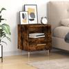 VidaXL Bedside Table Smoked Oak 40x35x47.5 Cm Engineered Wood 827414