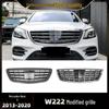 Compatible Mercedes S-Class W222 Front Bumper Air Intake Grille S65 Brabus Style (2013-2020) Replacement ABS