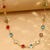 Ethnic Lace Glass Rhinestone Beaded Necklace - Summer Resort Style