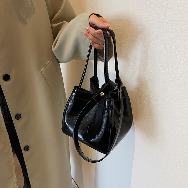 

2024 New Autumn Winter Square Basket Bag High-end Small Fresh Sweet Pu Bucket Bag