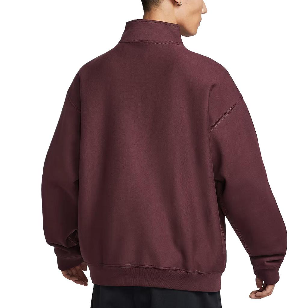 Nike Solo Swoosh Minimalist Comfortable Solid Color Stand Collar Sweatshirt Men Sweatshirt HV1095-652