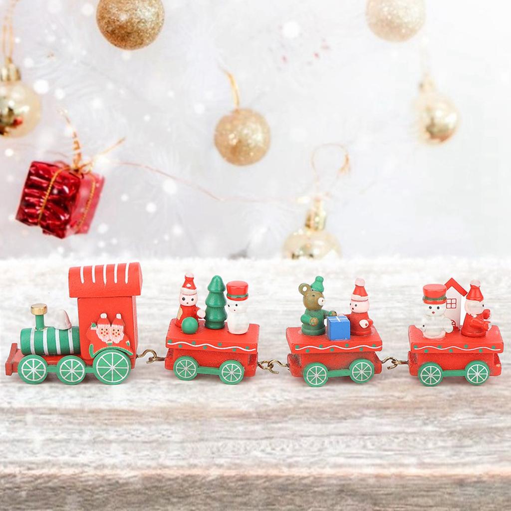 Cute Christmas   Rail Car Compartment Toy Christmas Decoration Ornament Children Gift Red