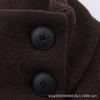 Womens 2026 Short Wool-Blend Coat With Belted Waist Stand Collar Batwing Sleeve Streetwear Chic Outerwear
