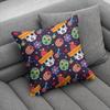 Fun Halloween Skull Pillow Cover Home Party Decorative Cartoon Kawaii Cushion Cover For Sofa Bedside Short Plush Hand Pillowcase