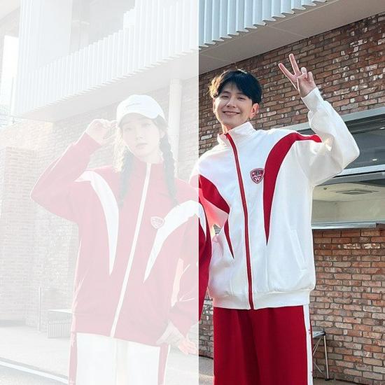 New Red Academy-Style Student Uniform Set - Middle To High School Sports Meet 3-Piece