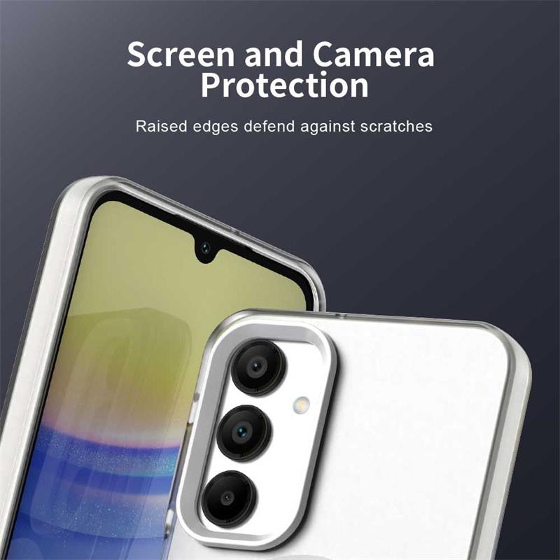 For Samsung M15 Case Cover Samsung Galaxy M15 Capa Shockproof Annular Magnetic Matte Clear Wireless Charging Fundas Samsung M15