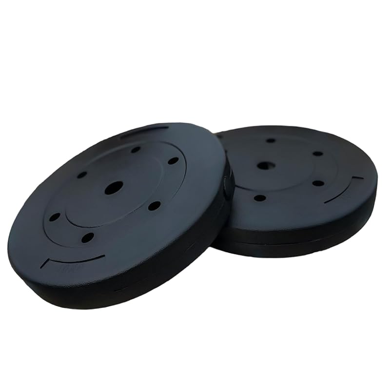 

Wout Barbell [Designed in Japan with Unique One-Touch Lock] Barbell Set, Barbell Shaft, Home Gym Training, Single Plates, 10kg x 2