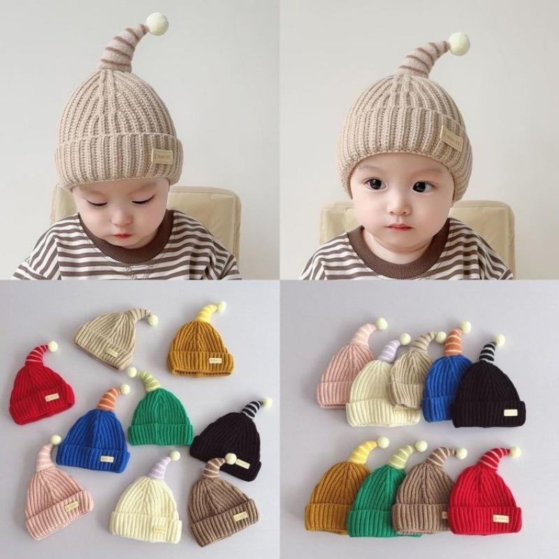 Baby hat autumn and winter children's wool hat cute knitted hat girls pullover hat infant warm hat