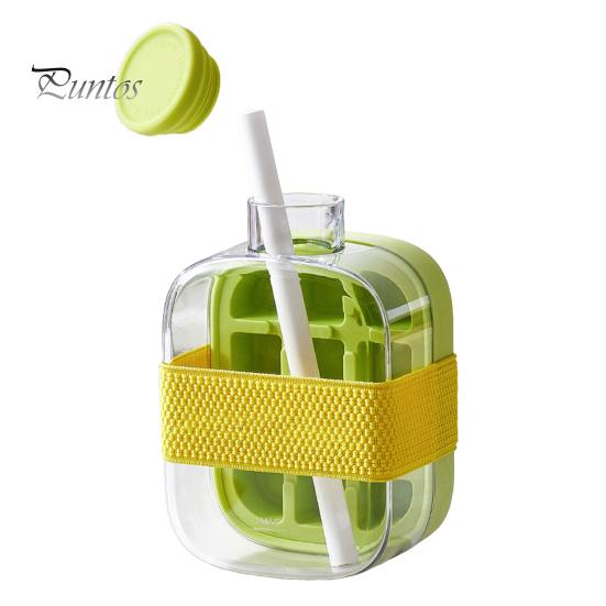 

Лоток для льда с крышкой для морозильника, многоразовый вертикальный льдогенератор для быстрого приготовления льда, бесконтактное открывание, простая пресс-форма для льда для коктейлей из виски 500ML зелёный