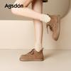 Augustine Fleece Martin Boots Women's 2025 New Platform British Merard Retro Rhubarb Short Boots Snow Boots