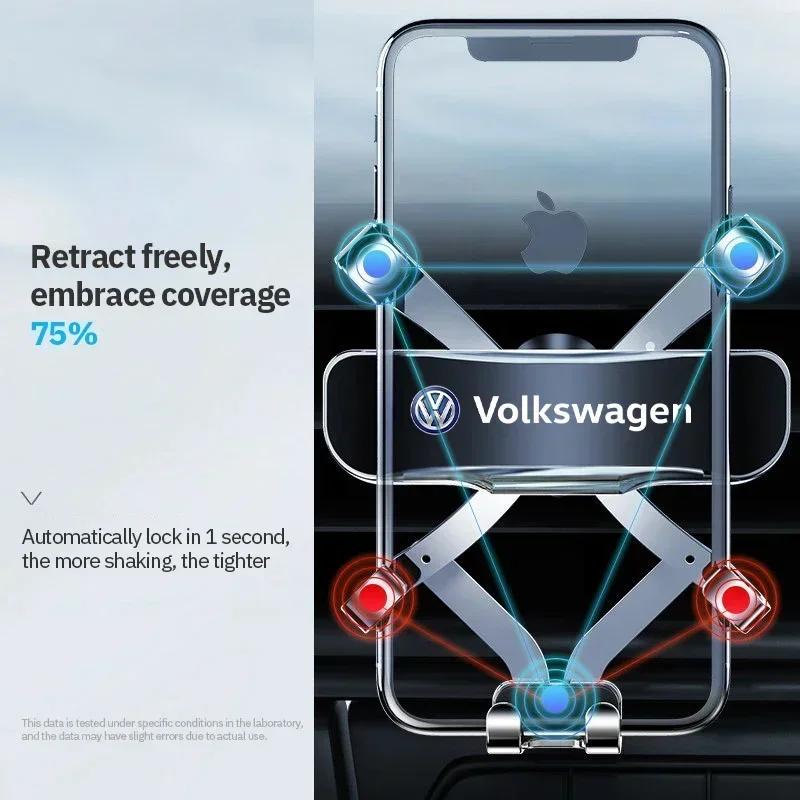 2026 Horký Držák na telefon do auta pro Volkswagen VW Klip na větrací otvor Mobilní podpora pro Volkswagen VW GTl R Golf 7 Rline Polo Tiguan Passat