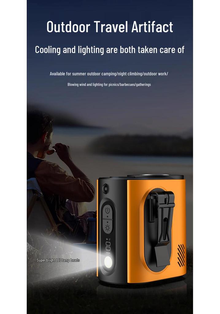 New Leafless High-Speed USB Waist Clip Fan for Camping