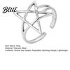 Hollow Star Shape Finger Ring Thumb Adjustable Opening Design Titanium