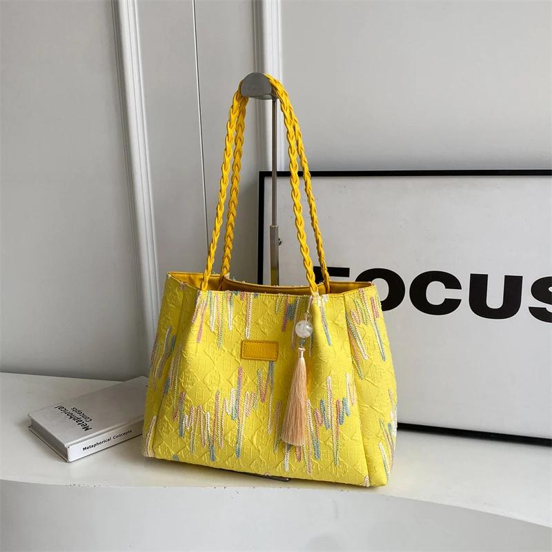 

Женская рабочая холщовая сумка на одно плечо, сумка через плечо, большая вместительная повседневная сумка