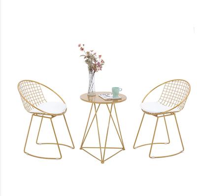 Nordic Small Round Table Chair Combination, Milk Tea Shop Table, Simple Modern Household Balcony Leisure Table Set