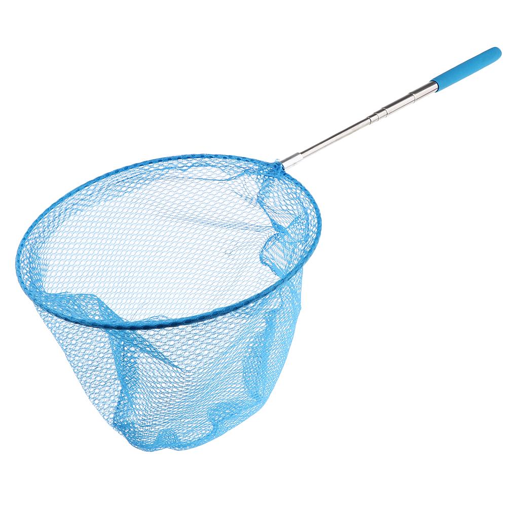 Folding Kids Fishing Net Lightweight Stainless Steel Extendable Butterfly Bug Catcher for Outdoor Pond Garden Exploration