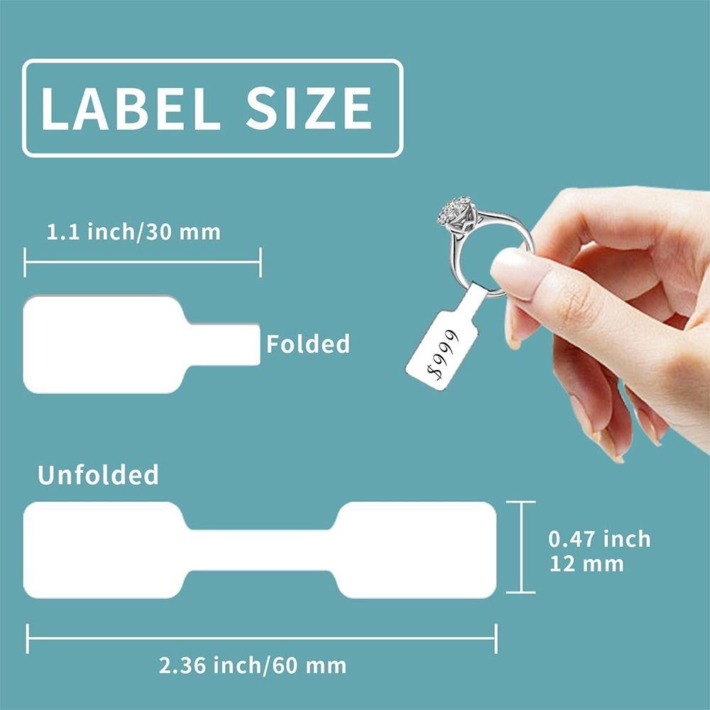 500PCS Multicolor Necklace Ring Price Tags Blank Bracelet Hangtags Creative Jewelry Price Labels