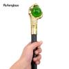 Dragon Claw Grasp Green Glass Ball Golden Walking Cane Fashion Decorative Walking Stick Cosplay Cane Knob Crosier 93cm