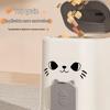 Portable Detachable Cat Face Split Feeder & Waterer with Built-in Measuring Ruler