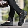 Men's Casual Shoes Leather Loafers Big Size Summer Walking Shoes for Male