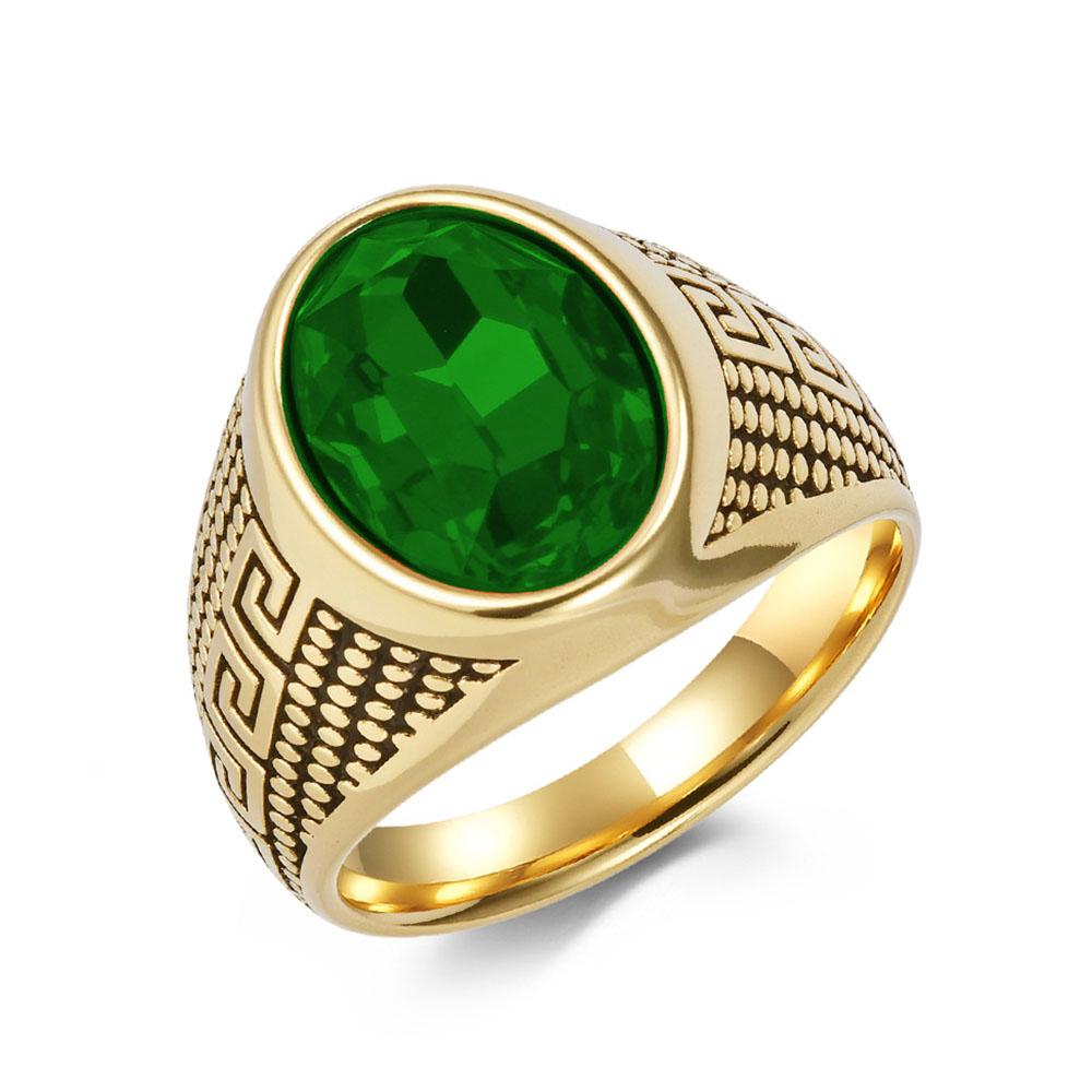 

Винтажное кольцо с узором Великой Китайской стены 2025 года, с драгоценным камнем, мужское, модное, ручная работа 8