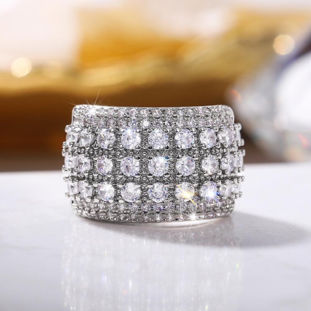 Popular supply, eight hearts and eight arrows, zircon ring for women, fashionable European and American rings.