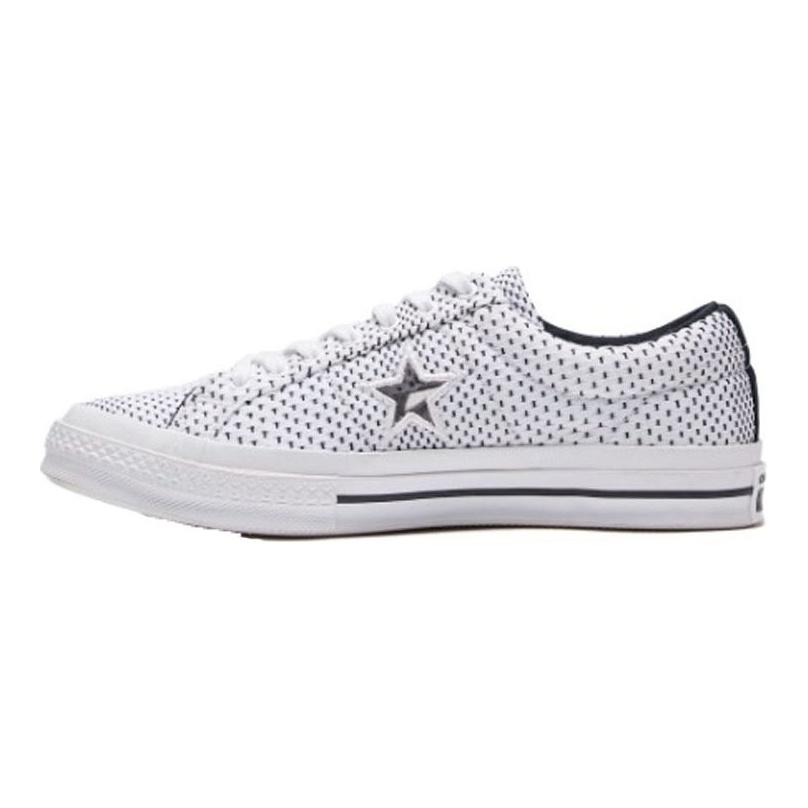 Converse One Star Polka Dot Low Top Canvas Sneakers Unisex Sneakers White 164605C