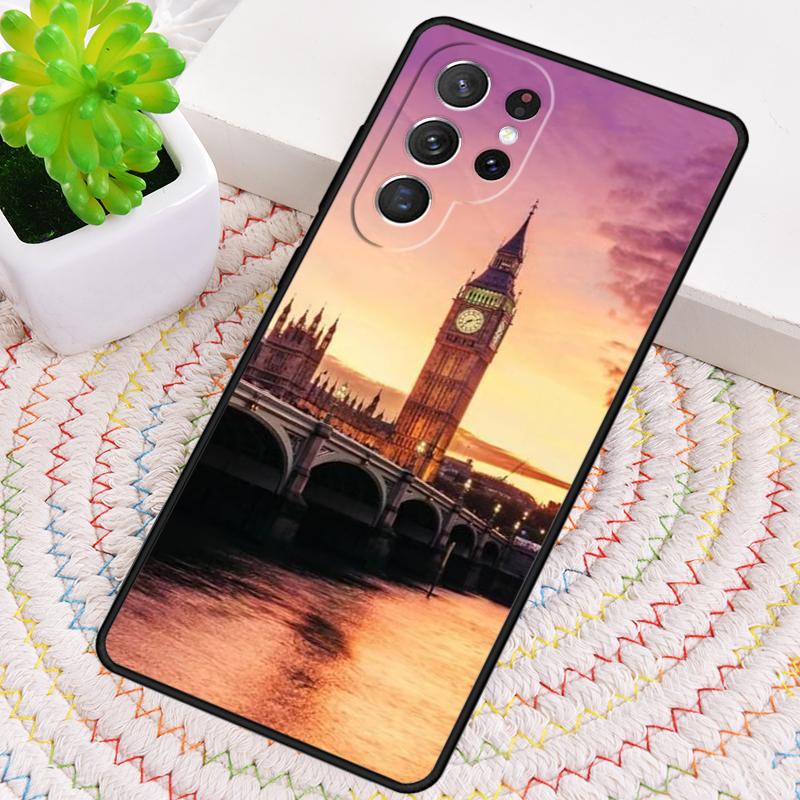 London Bus England Big Ben Silicone Phone Case For Samsung Galaxy note 10 pro S26 S25 S24 S23 S22 S21 Plus S25Ultra Capa Cover
