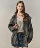 MAXZA Vintage Washed Check Wire Jumper Shirt