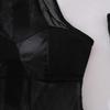 Women's Sexy Dress Set Sheer Mesh Shaping Set Mock Neck Back Zip Slim Fit Set